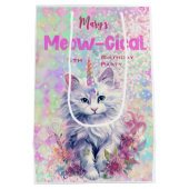 Waterverf Caticorn Meow-Gical Verjaardag Medium Cadeauzakje (Achterkant)