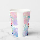 Waterverf Caticorn Meow-Gical Verjaardag Papieren Bekers (Rechts)