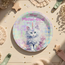 Waterverf Caticorn Meow-Gical Verjaardag