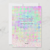 Waterverf Caticorn Meow-Gical Verjaardagsuitnodigi Feestdagenkaart (Achterkant)