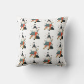 Waterverf Cats Xmas Tree Schattige Meowy Christmas Kussen (Achterkant)