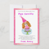 Waterverf Cavalier King Charles Cupcake Birthday Bedankkaart (Voorkant)