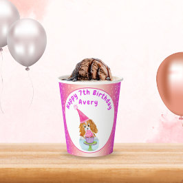 Waterverf Cavalier King Charles Cupcake Birthday Papieren Bekers