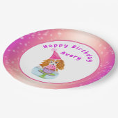 Waterverf Cavalier King Charles Cupcake Birthday Papieren Bordje (Gekanteld)