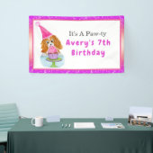Waterverf Cavalier King Charles Cupcake Birthday Spandoek (Beurs)