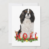 Waterverf Cavalier King Charles Noel Kerstmis (Voorkant)