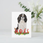 Waterverf Cavalier King Charles Noel Kerstmis Briefkaart (Staand voorkant)