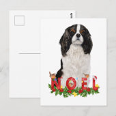 Waterverf Cavalier King Charles Noel Kerstmis Briefkaart (Voorkant / Achterkant)