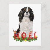 Waterverf Cavalier King Charles Noel Kerstmis Briefkaart (Voorkant)