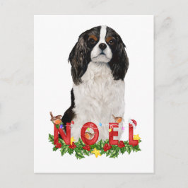 Waterverf Cavalier King Charles Noel Kerstmis Briefkaart