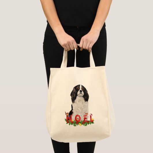 Waterverf Cavalier King Charles Noel Kerstmis Tote Bag (Voorkant (product))