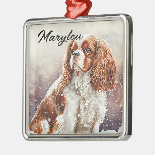 WATERVERF CAVALIER KING CHARLES SPANIEL DOG METALEN ORNAMENT (Links)