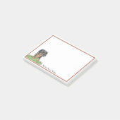 Waterverf Cavalier King Charles Spaniel Naam Post-it® Notes (Schuin)