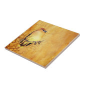 Waterverf Cedar Waxwing Bird Wildlife Art Tegeltje (Zijkant)