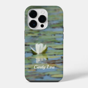 Waterverf cel-draagtas van waterliier Lake Flower iPhone 14 Plus Hoesje