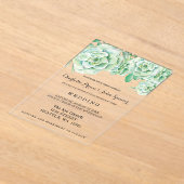 waterverf celadon succulent bruiloft acryl uitnodigingen (Laagn)