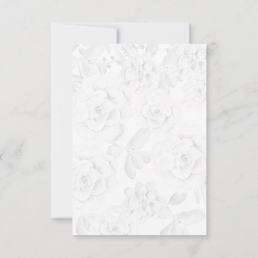 waterverf Celadon Succulent Bruiloft RSVP (Achterkant)