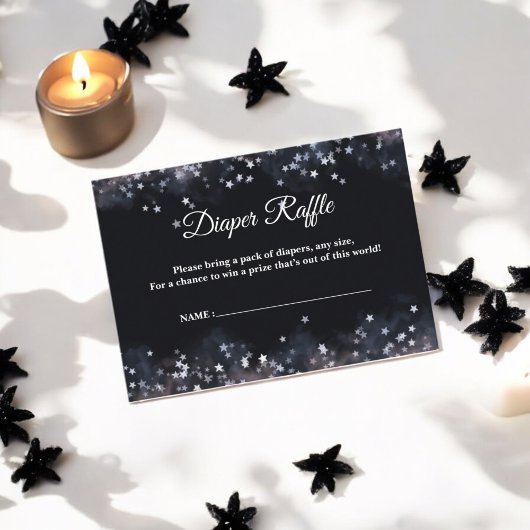 Waterverf Celestial Boy Baby shower Informatiekaartje