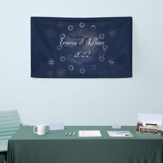 Waterverf Celestial Dark Blue Skies Spandoek (Beurs)