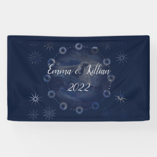 Waterverf Celestial Dark Blue Skies Spandoek