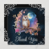  Waterverf Celestial Fantasy Owl Bedankkaart (Voorkant / Achterkant)