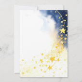 Waterverf Celestial Moon and Stars Baby shower Kaart (Achterkant)