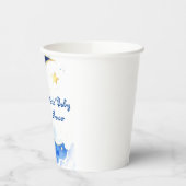 Waterverf Celestial Moon and Stars Baby shower Papieren Bekers (Links)