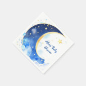 Waterverf Celestial Moon and Stars Baby shower Servet (Hoek)