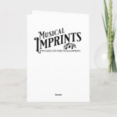 Waterverf Cello en Flowers Gepersonaliseerde Verja Kaart (Achterkant)