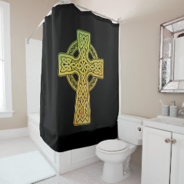 Waterverf Celtic Cross Douchegordijn