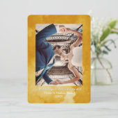 Waterverf Ceylon Geel. Elegante kerst Kaart (Staand voorkant)