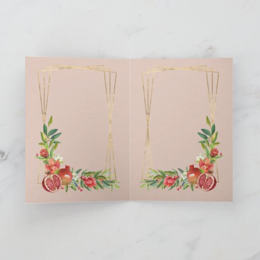 Waterverf Chag Sameach - Happy Holiday in het Hebr Kaart (Binnen)