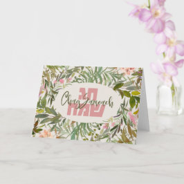 Waterverf Chag Sameach - Happy Holiday in het Hebr Kaart