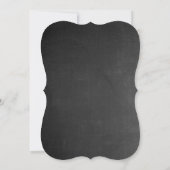 Waterverf Chalkboard Meisjes 1e Verjaardag Invite Kaart (Achterkant)