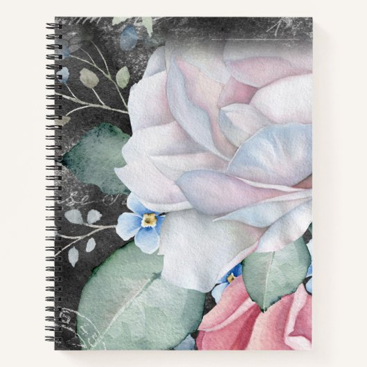 Waterverf Chalkboard Rozen Bullet journal Notitieboek (Voorkant)