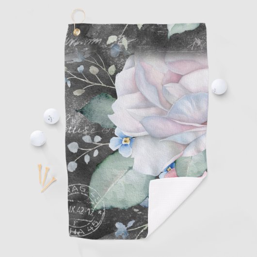Waterverf ChalkboardRozen Golfhanddoek (Insitu)