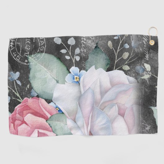 Waterverf ChalkboardRozen Golfhanddoek (Horizontaal)