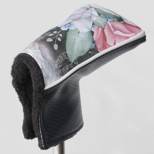 Waterverf ChalkboardRozen Golfheadcover (3/4 voorkant)