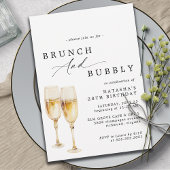 Waterverf Champagne | Brunch & Bubbly Verjaardag Kaart