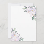 Waterverf Champagne en Floral Bridal Brunch Bubble Kaart (Achterkant)