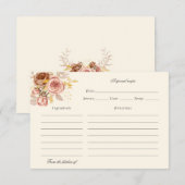 waterverf champagne rozen recept card bedankkaart (Voorkant / Achterkant)