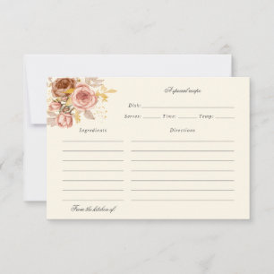 waterverf champagne rozen recept card bedankkaart