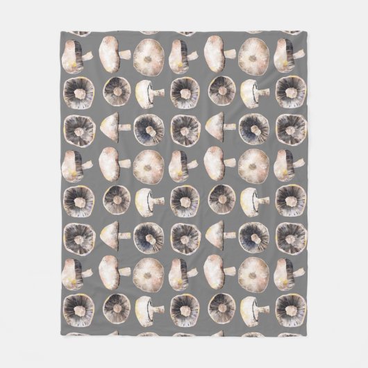 Waterverf champignon fleece deken (Voorkant)