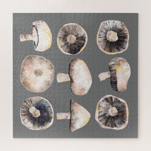 Waterverf champignon legpuzzel (Horizontaal)