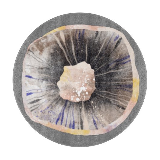 Waterverf champignon snijplank (Voorkant)