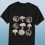 Waterverf champignon t-shirt<br><div class="desc">Minimale waterverf van paddenstoelen in neutrale tinten van bruin en grijs Originele kunst van Nic Squirrell. Ideaal voor vegetariërs, vegans, koks en chef-koks.</div>