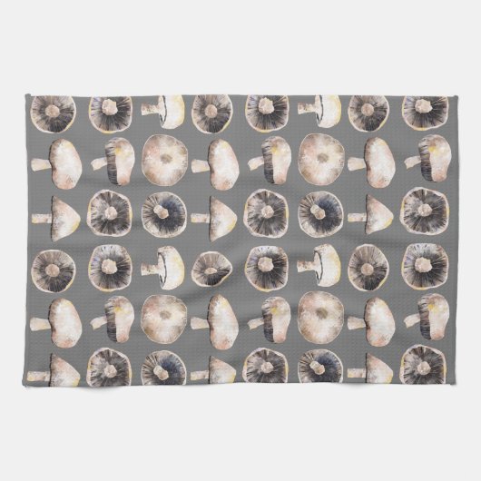 Waterverf champignon theedoek (Horizontaal)