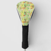 Waterverf champignonglas golfheadcover (Voorkant)