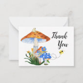 Waterverf champignons bedankkaart notitiekaartje (Voorkant)