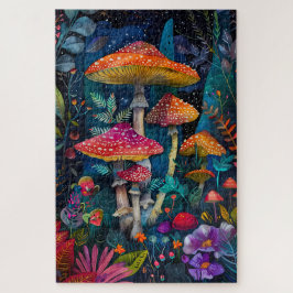 Waterverf champignons puzzel